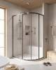 Душевой уголок Cezares Relax RELAX-304-RH-2-120/90-C-GM профиль Оружейная сталь, стекло прозрачное, 120x90 фото 2