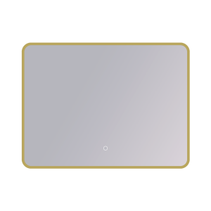 Зеркало DQ Hamburg (Гамбург) DQMHAM10080CGLD с LED подсветкой, золотой, 80x100 см