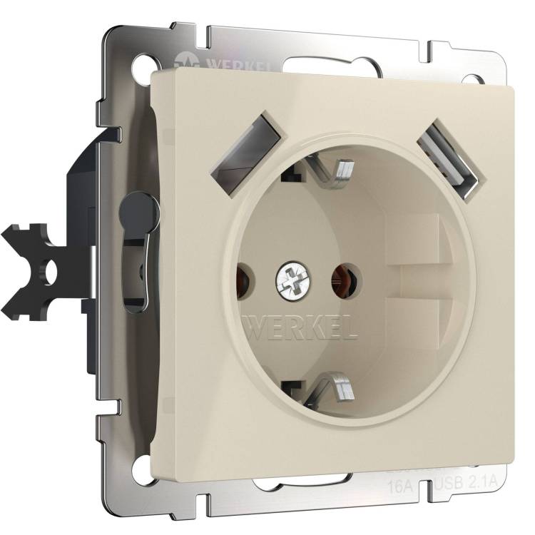 Розетка с заземлением Werkel W1171503