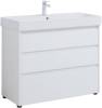 Тумба с раковиной Aquanet Nova Lite 00302478 100 белый глянец, 3 ящика