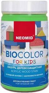 Лазурь деревозащитная Neomid Bio Color For Kids салатовая 0.25 л