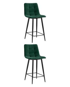 Набор из 2 полубарных стульев Stool Group Джанго vd-django-b19 X2 зеленый, велюр