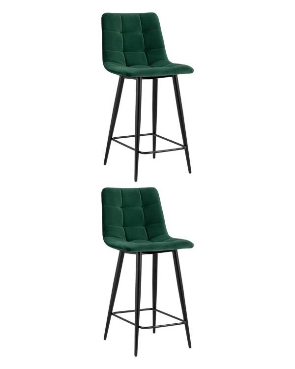 Набор из 2 полубарных стульев Stool Group Джанго vd-django-b19 X2 зеленый, велюр
