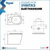 Унитаз подвесной Teymi Solli Black T40201MB безободковый, с сиденьем микролифт, черный матовый фото 3