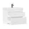 Тумба с раковиной Equil Corner 60 подвесная, белая фото 2