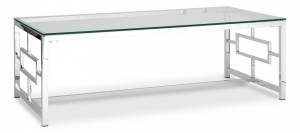 Стол журнальный Stool Group Бруклин ECT-013 сталь серебро 120x60