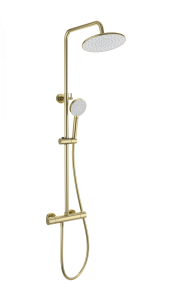 Душевая стойка Wonzon & Woghand WW-B3047-A-BG с термостатом, золото