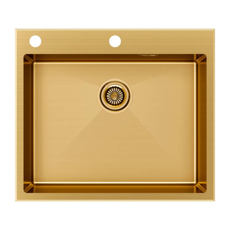 Мойка кухонная Paulmark Kroner-Edge 59 PM775951-BG Брашированное Золото, 59x51