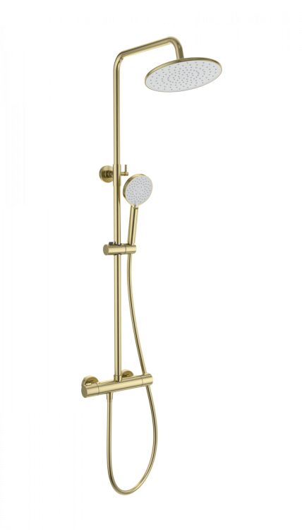 Душевая стойка Wonzon & Woghand WW-B3047-A-BG с термостатом, золото