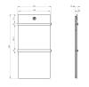 Полотенцесушитель электрический Wonzon & Woghand WW-A502-BR с греющей плитой, брашированный никель фото 5