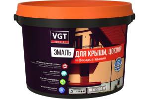 Эмаль для крыши и цоколя VGT ПРОФИ полуглянцевая шоколадная 10 кг