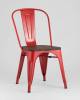 Набор из 6 стульев Stool Group Tolix YD-H440B-W LG-03 X6 красный глянцевый, темное дерево фото 2
