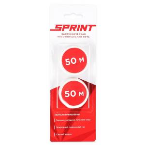 Уплотнительная нить Сантехмастер SPRINT сантехническая Набор катушек 2х50 метров, блистер