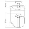 Держатель туалетной бумаги Wasserkraft Regen K-6925 с крышкой, хром фото 3