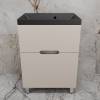 Тумба с раковиной Style Line Матис 60 напольная, крем, раковина антрацит, 82x60x45