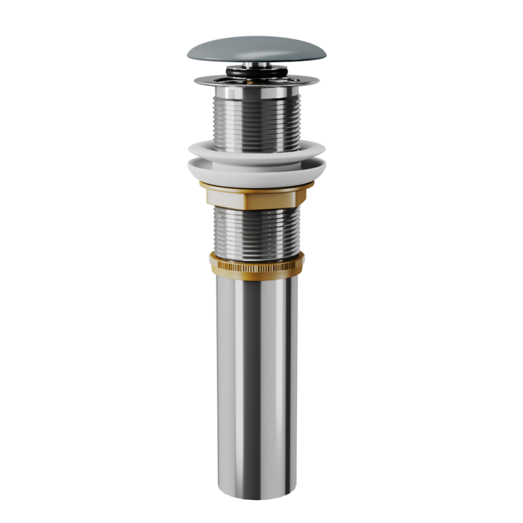Донный клапан для раковины D&K DC9006 клик-клак, графит