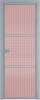 Межкомнатная дверь Profil Doors 3 AX цвет профиля Серебро, стекло безопасное 6 мм мору розовое 800x2000