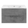 Тумба под раковину Vincea Mia VMC-2MC800BT 800 подвесная, 2 выкатных ящика soft close, Beton