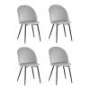 Набор из 4 стульев Stool Group Lilly Lilly HLR-14 X4 серебристый