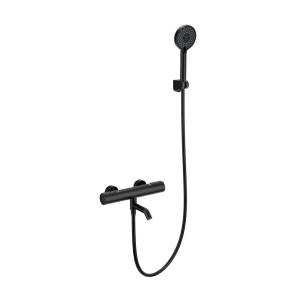 Смеситель для ванны Wonzon & Woghand WW-A2006-A1-MB термостатический, с душевым гарнитуром, черный матовый