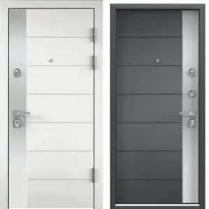 Входная стальная дверь Torex PROFESSOR-4+ 02 PP 10327 Белый (арт. КТ Белый)/ПВХ Оскуро 2000x880