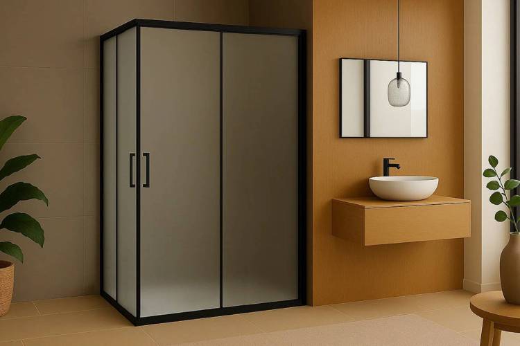 Душевой уголок Royal Bath HPD RB9105HPD-C-BL профиль черный, стекло матовое, 105x90x200