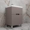 Тумба с раковиной Style Line Матис 60 напольная, тауп темный, раковина белая, 82x60x45 фото 2