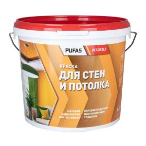 Краска для стен и потолков Pufas Decoself морозостойкая 6.5 кг