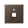 Накладка 1-ой наклонной телефонной/компьютерной розетки Jung A 500 мокка A569-1PLUAMO