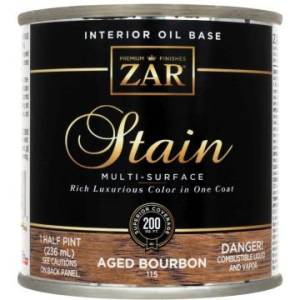 Льняное тонирующее масло ZAR Stain Interior Oil Base 115 Выдержанный бурбон (Aged Bourbon) 0.236 л