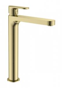 Смеситель для раковины Wonzon & Woghand WW-H1034-BG высокий, брашированное золото