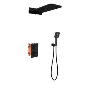 Душевой комплект Vincea VSFW-103TMB термостатический встраиваемый, двухрежимный, черный