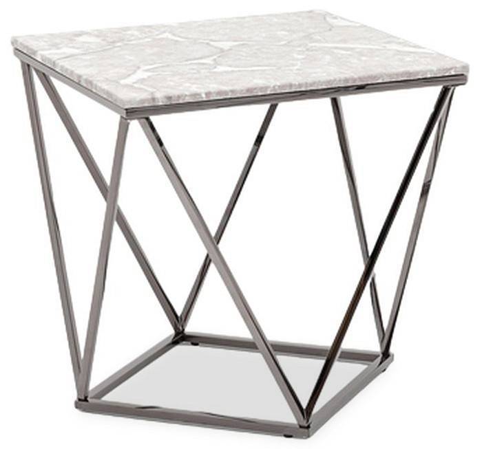 Стол журнальный Stool Group Авалон EET-0551-GM сталь темный хром 61x61