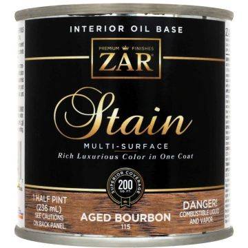 Льняное тонирующее масло ZAR Stain Interior Oil Base 115 Выдержанный бурбон (Aged Bourbon) 0.236 л