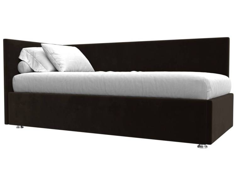 Кровать Лига Диванов Лига-039 122068L коричневый левая 90x200