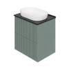 Тумба с раковиной La Fenice Terra Twin Grigio NFNC-01-TER-G-60-2-3-M-GB серо-зеленая матовая, 60 см