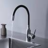Смеситель для кухни Dorff Logic D3007622 с гибким изливом, черный фото 3