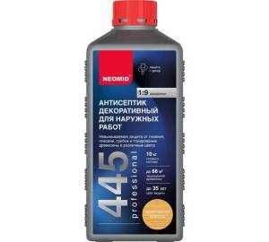 Антисептик декоративный для наружных работ Neomid 445 золотистая мимоза 1 кг