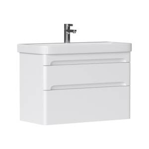 Тумба с раковиной Equil Nice 80 подвесная, белая