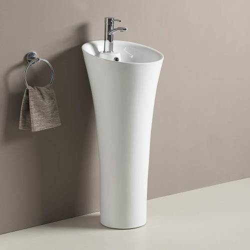 Раковина Weltwasser Leerbach 10000008707 4141 GL-WT моноблок, 40 см, белая глянцевая