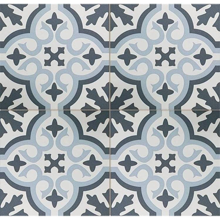Керамогранит Etili Seramik Venice Sky Blue Black Pre-Cut 45x45