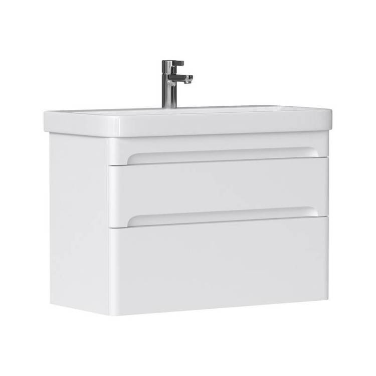 Тумба с раковиной Equil Nice 80 подвесная, белая