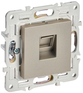 Розетка компьютерная RJ45 IEK Skandy SK-K10-2-K37 шампань