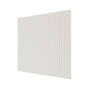Стеновая квадратная панель МДФ Ликорн Полосы белая 50x50x0.8