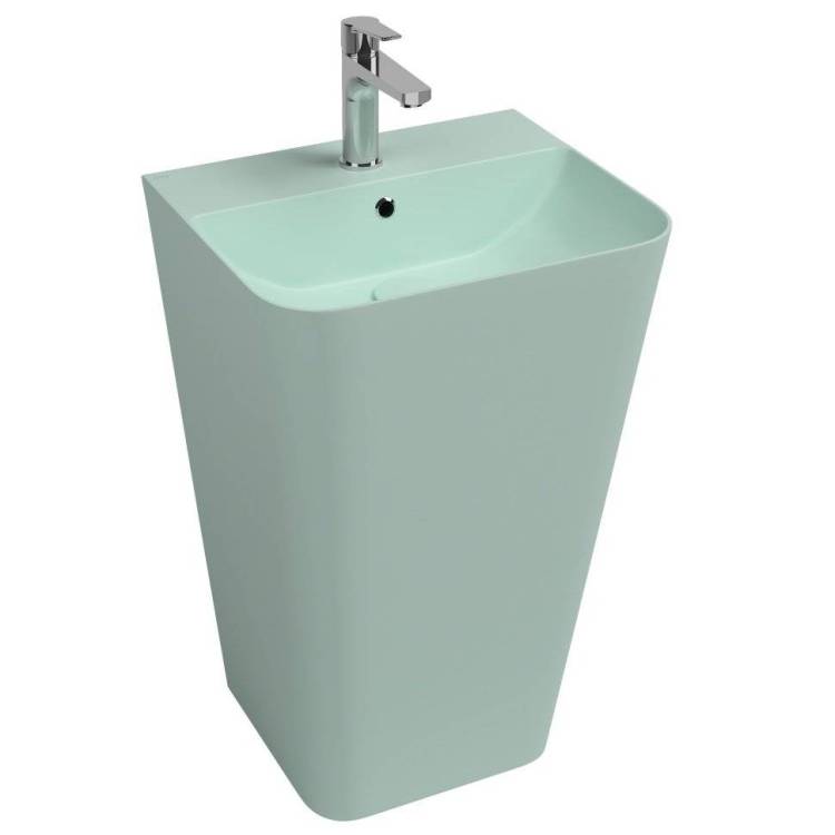 Раковина Isvea Sott'Aqua 10SQ37001SV-2T напольная, 50 см, мятно-зеленая матовая