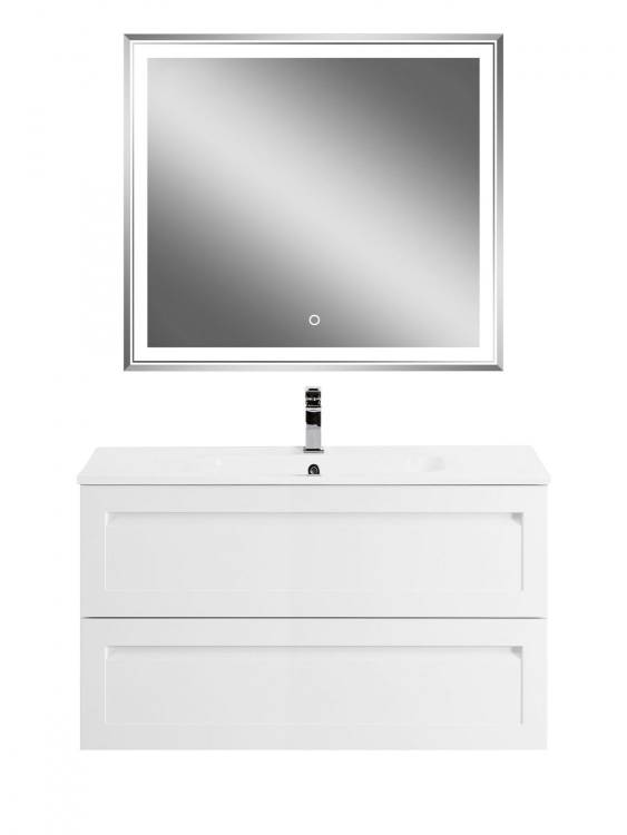 Тумба под раковину Art&Max Platino AM-Platino-1000-2C-SO-BM-Cer Белый матовый, 99.2x45.3x55