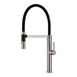 Смеситель для кухни Paulmark Leader Le214101-BS с гибким изливом, брашированная сталь