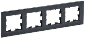 Рамка 4-постовая IEK Brite BR-M42-G-K02 черный