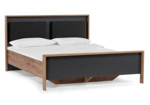 Кровать Woodville Тхан 533199 дуб крафт золотой, антрацит 180x200