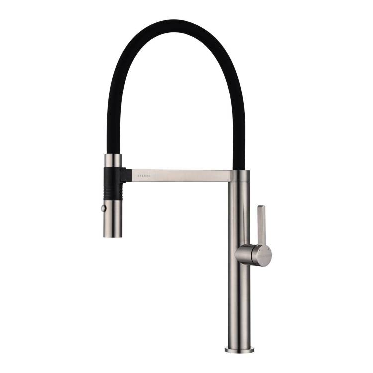 Смеситель для кухни Paulmark Leader Le214101-BS с гибким изливом, брашированная сталь